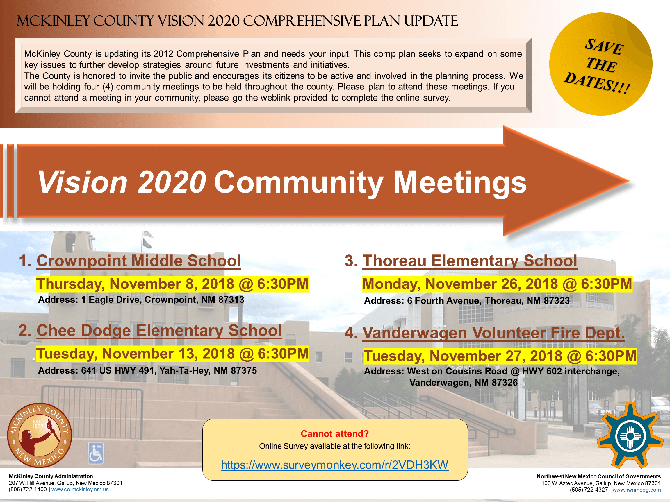 Vision 2020 Community Meetings flyer